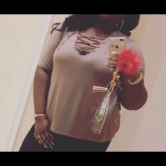 Boohoo+ Lace-up Blouse - Picture 3 of 3